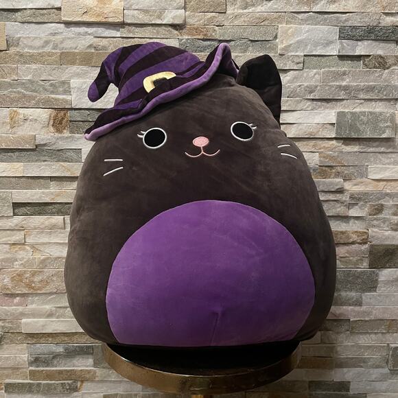 RARE Retired Autumn the Witch Cat Squishmallow 18" | Halloween Plush Black Cat - Picture 1 of 5